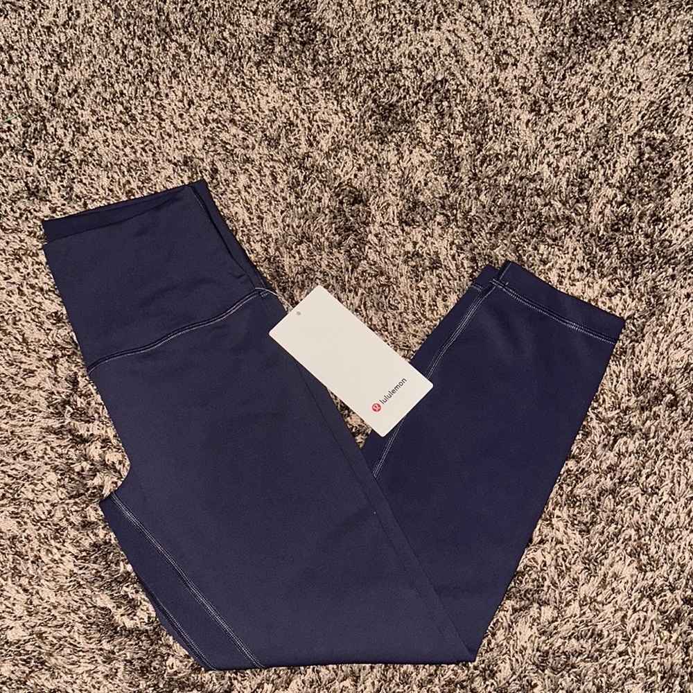 Lululemon Athletica Deep Blue High-Waisted Leggings